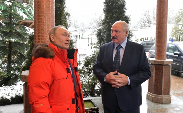 Владимир Путин и Алескандр Лукашенко