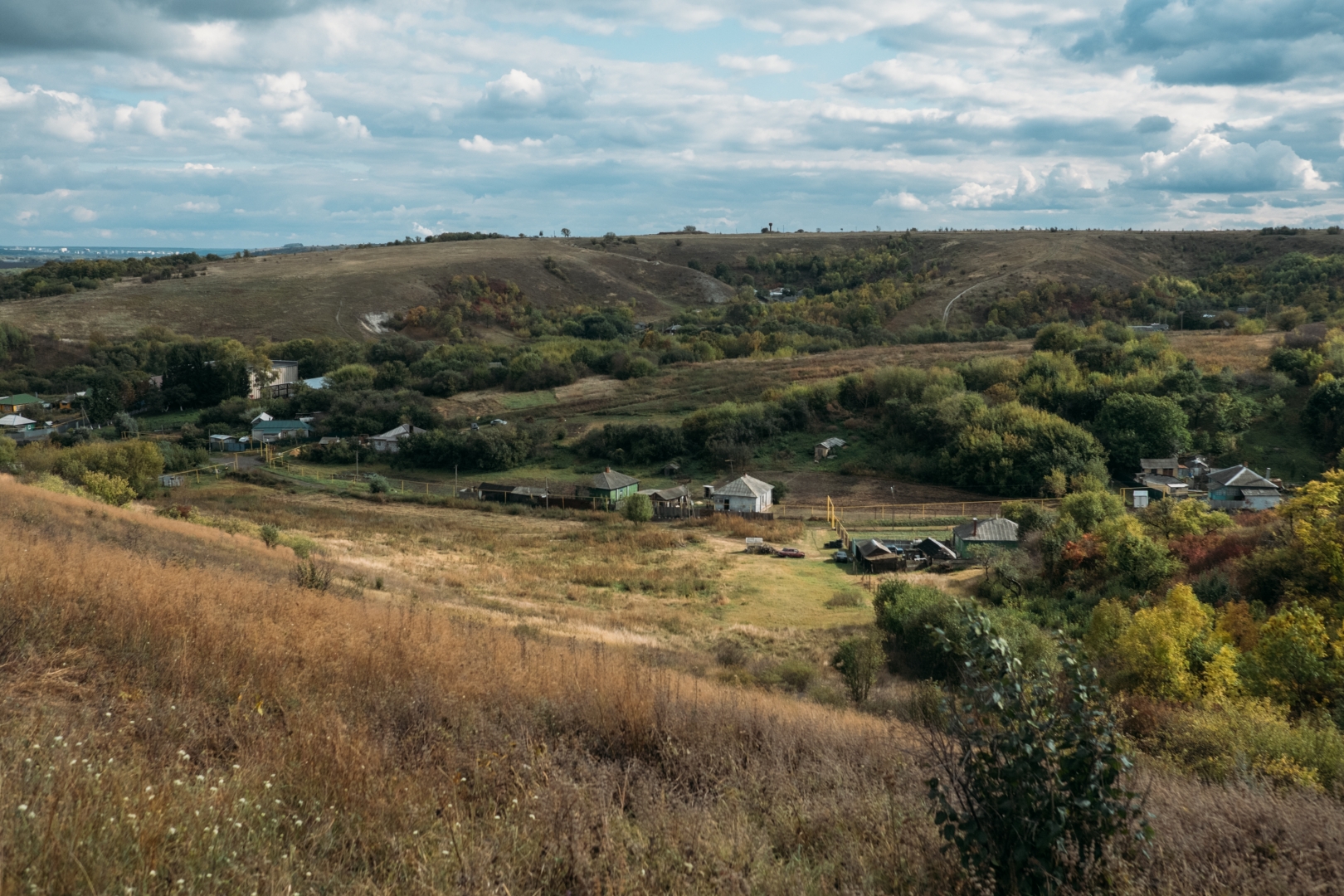 Вид с холма на село Костенки
