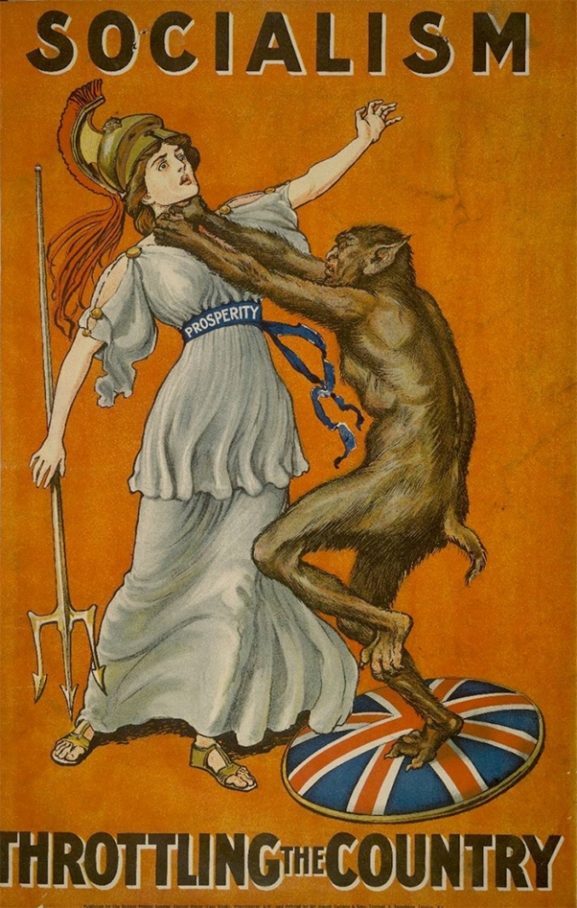 Социализм душит страну. Британский плакат. 1909