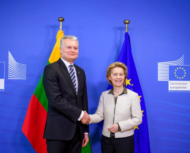 Гитанас Науседа и Урсула фон дер Ляйен обсудили приоритеты Литвы на переговорах по бюджету ЕС