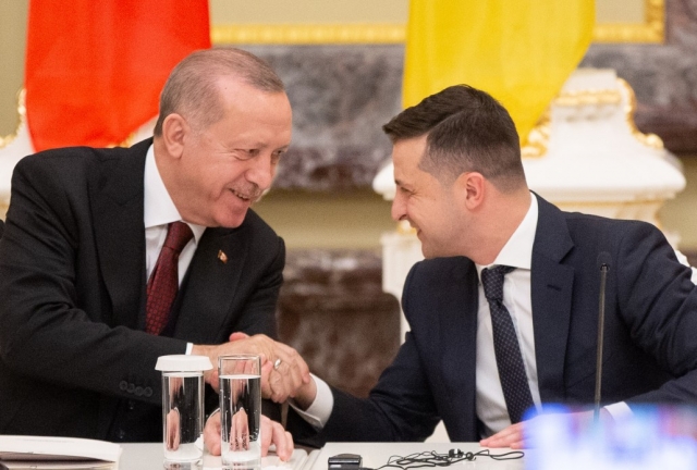 Реджеп Тайип Эрдоган и Владимир Зеленский. 3 февраля 2020 года, Киев