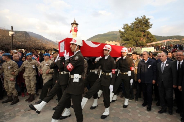 Прощание с турецкими военными, погибшими в Идлибе