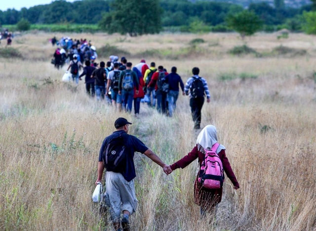 Беженцы на греческой границе 