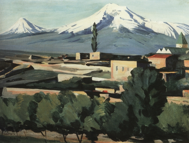 Мартирос Сарьян. Вид на гору Арарат из Еревана. 1923