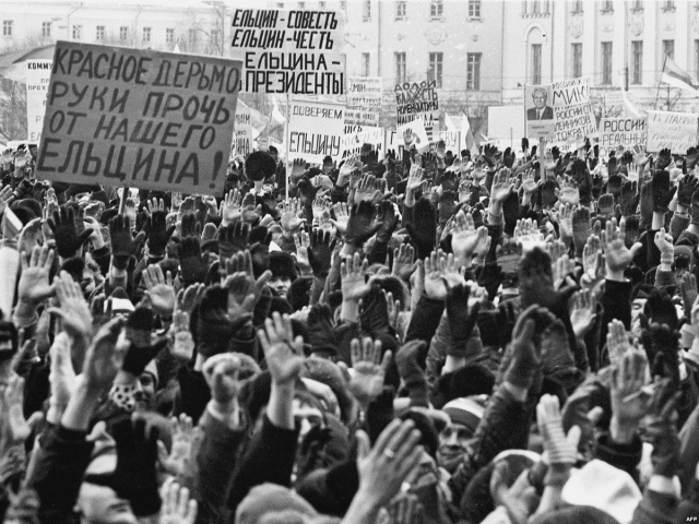 Предвыборный митинг Бориса Ельцина. 1989