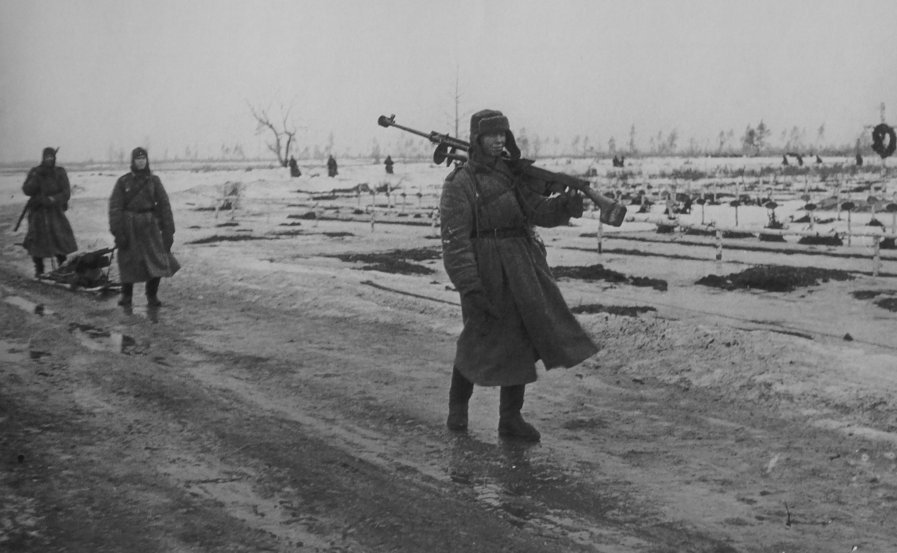 Солдаты в войну зимой 1941-1945