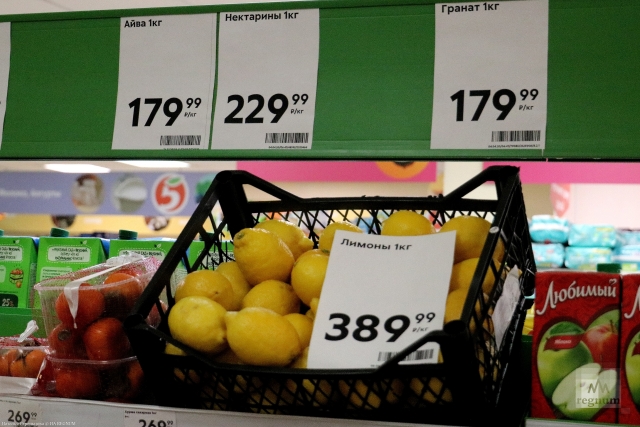Цена на лимоны в магазине в период пандемм 