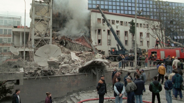 Белград после бомбардировок НАТО. 1999
