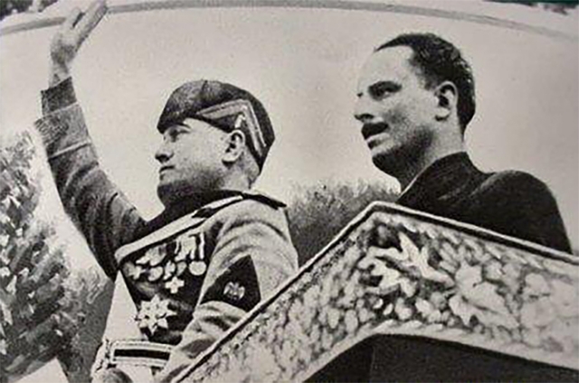 Бенито Муссолини и Освальд Мосли. 1936