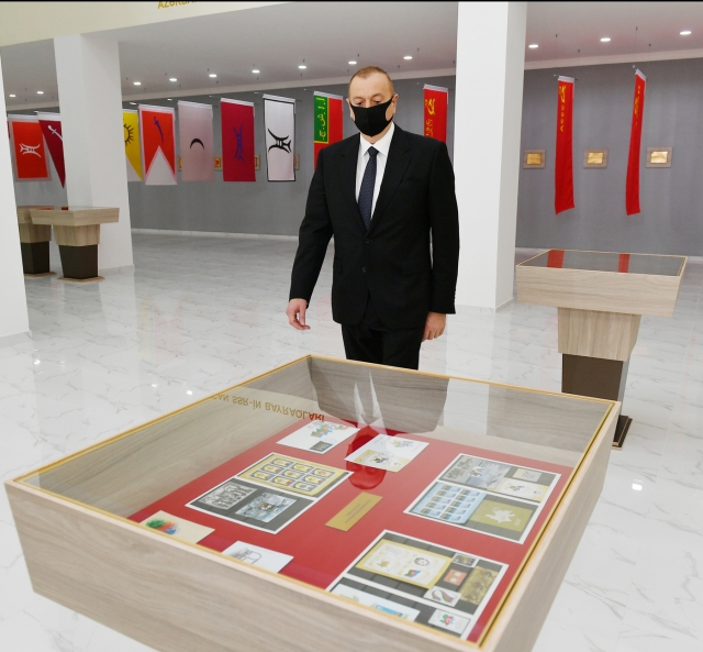 Ильхам Алиев открывает Музей государственной символики в Тертере 