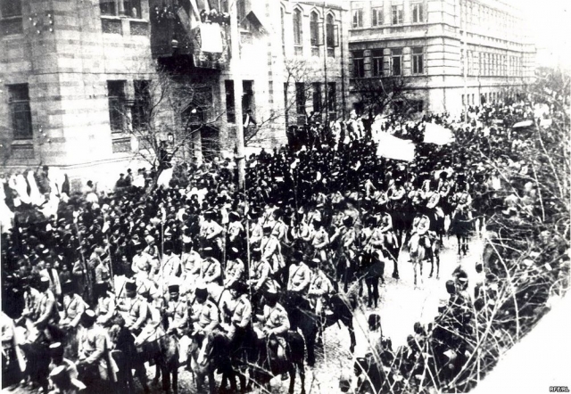 Турецкая армия входит в Баку. 1918 г