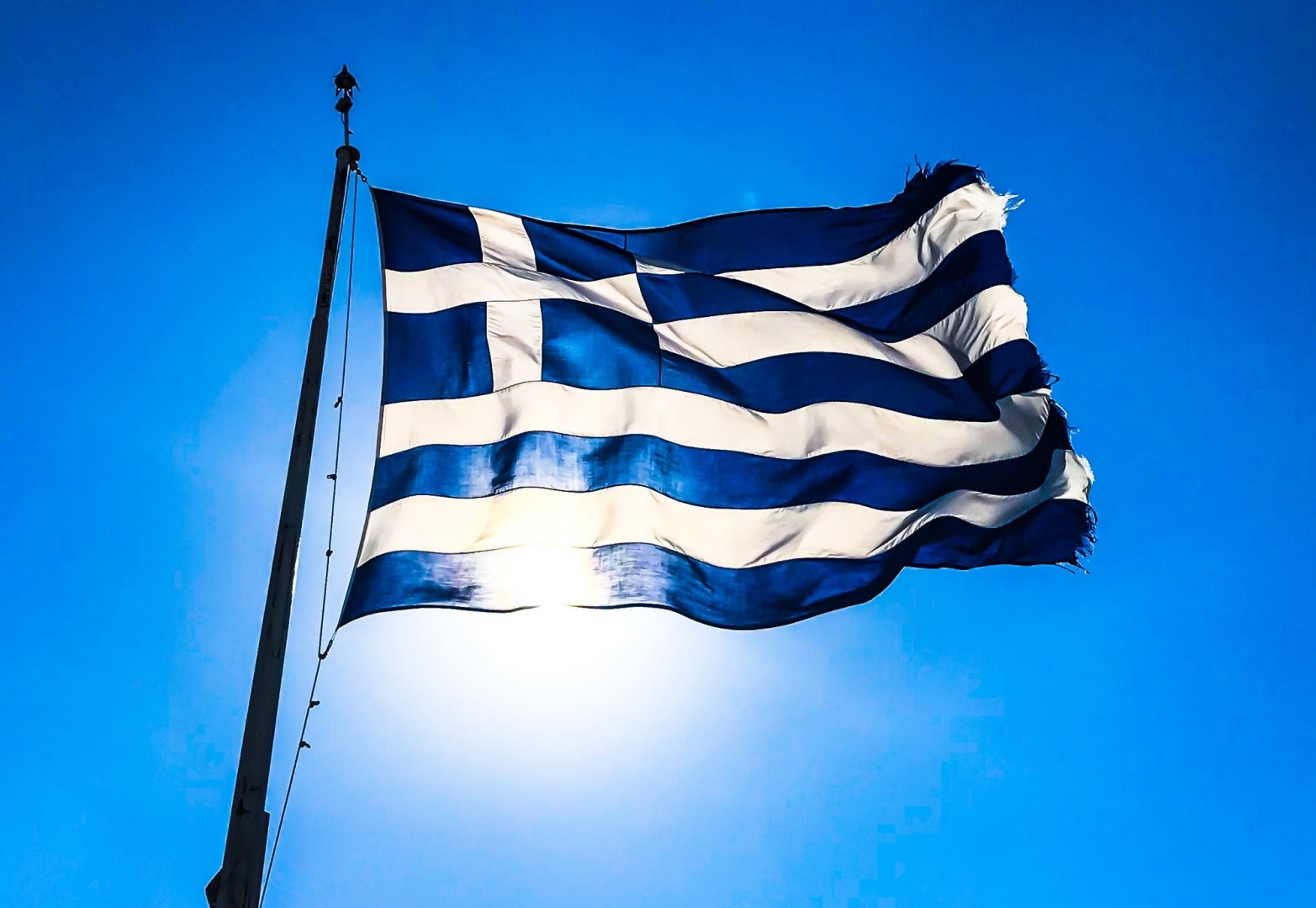 Греция фото с флагом