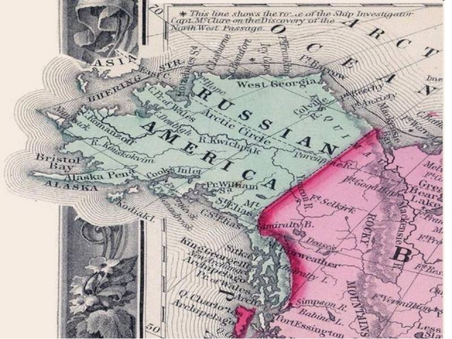 Русская Америка. Карта XIX века