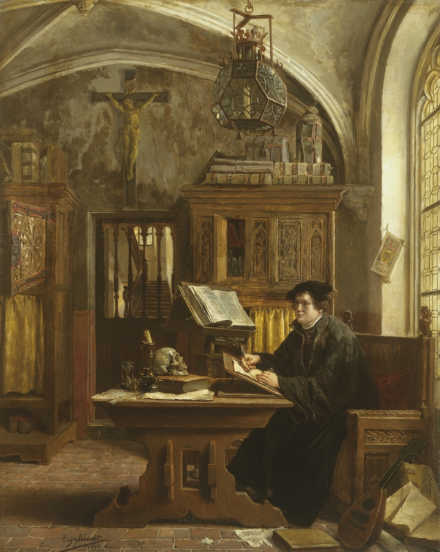 Юджин Сиберт. Лютер переводит библию. 1898