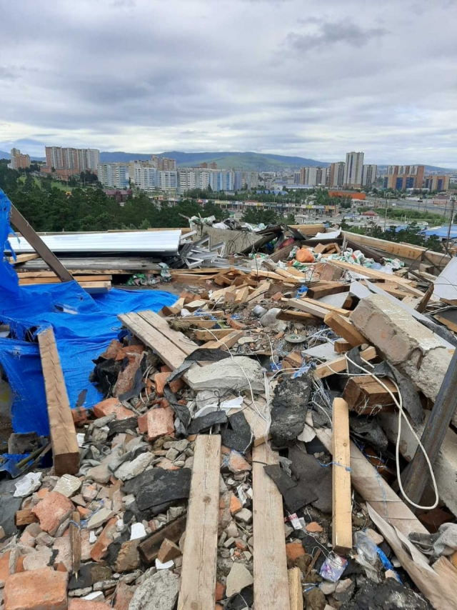 Так выглядела капитально ремонтируемая крыша в Чите