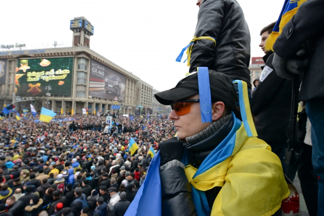 Euromaidan.  Kiev.  dezembro de 2013