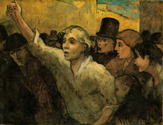 Honore Daumier.  Insurreição.  1848