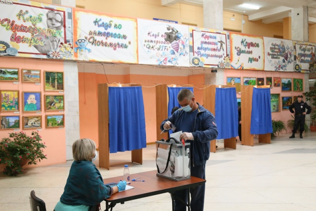 Участок для голосования. Иркутская область 