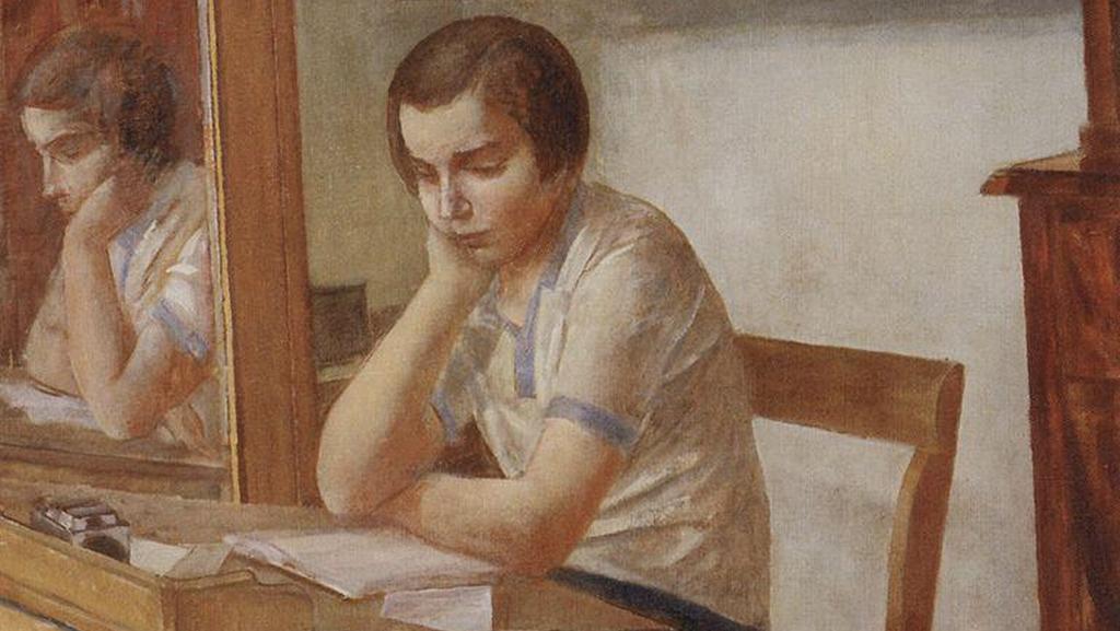 Кузьма Петров-Водкин. Девочка за партой (фрагмент). 1934
