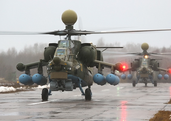 Вертолётчики ЮВО получили новейший вертолёт Ми-28УБ