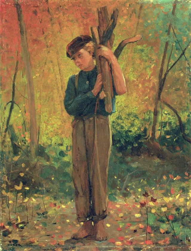 Уинслоу Хомер. Мальчик с дровами. 1873