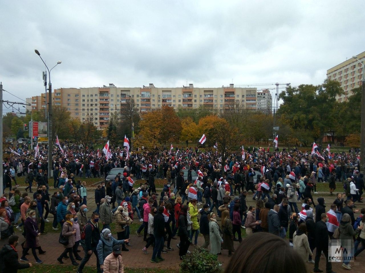 В Минске протестующие перекрыли дорогу