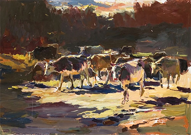 Дмитрий Налбандян. Коровы. 1956