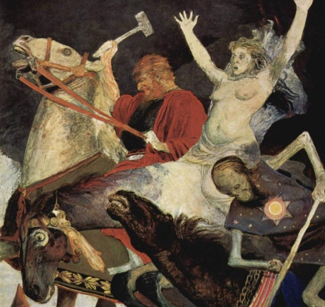 Арнольд Бёклин. Война (фрагмент). 1897