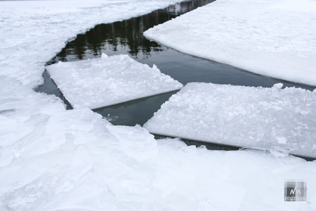 Движение льда по полынье