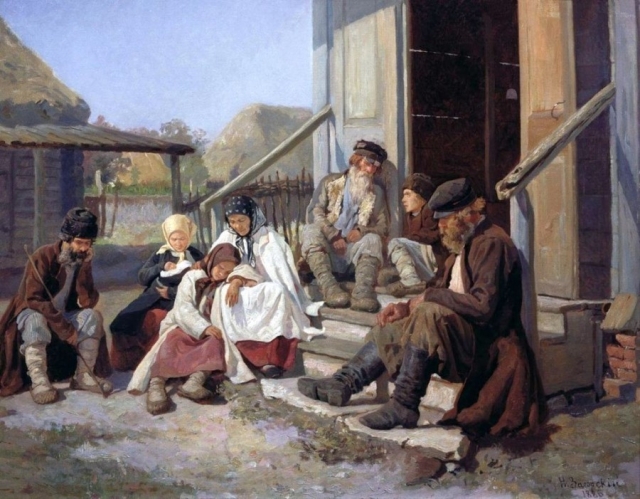 Николай Загорский. У фельдшера в ожидании приёма, 1886