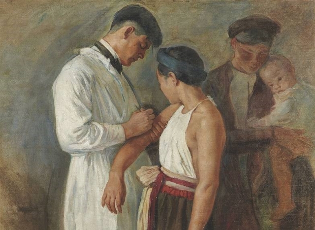 Виктор Тардьё. Вакцинация. 1923 (фрагмент)