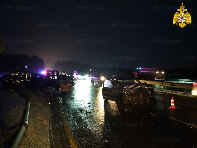 Под Калугой в массовом ДТП погиб водитель и пострадали дети