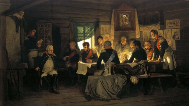 Алексей Кившенко. Военный совет в Филях. 1880