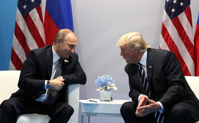 Дональд Трамп и Владимир Путин 