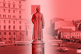 Памятник Ф. Э. Дзержинскому на Лубянской площади в Москве