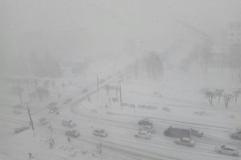 Снегопад в Чебоксарах 4 марта 