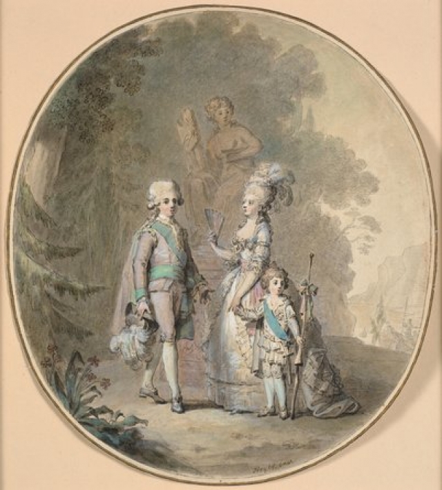 Густав III, София Магдалена и наследный принц Густав IV. 1785 год