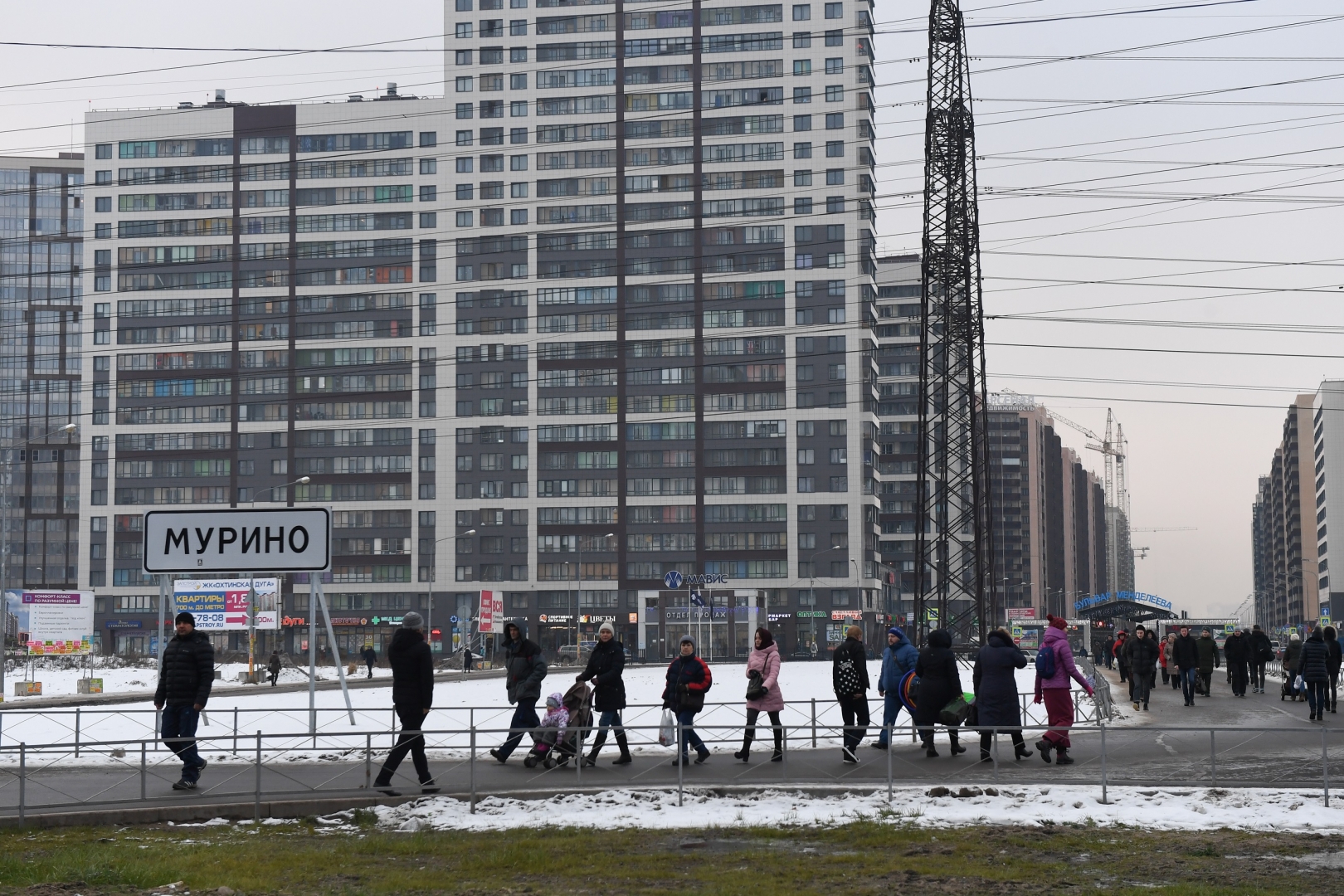 Мурино санкт петербург. Девяткино Западное Мурино. Мурино Санкт-Петербург 2021. Зимнее Мурино 2021г. Девяткино 2015 год.