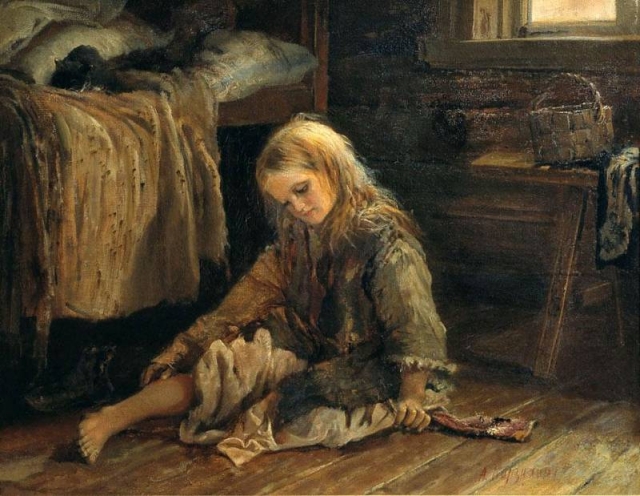 Алексей Корзухин. Девочка. 1877