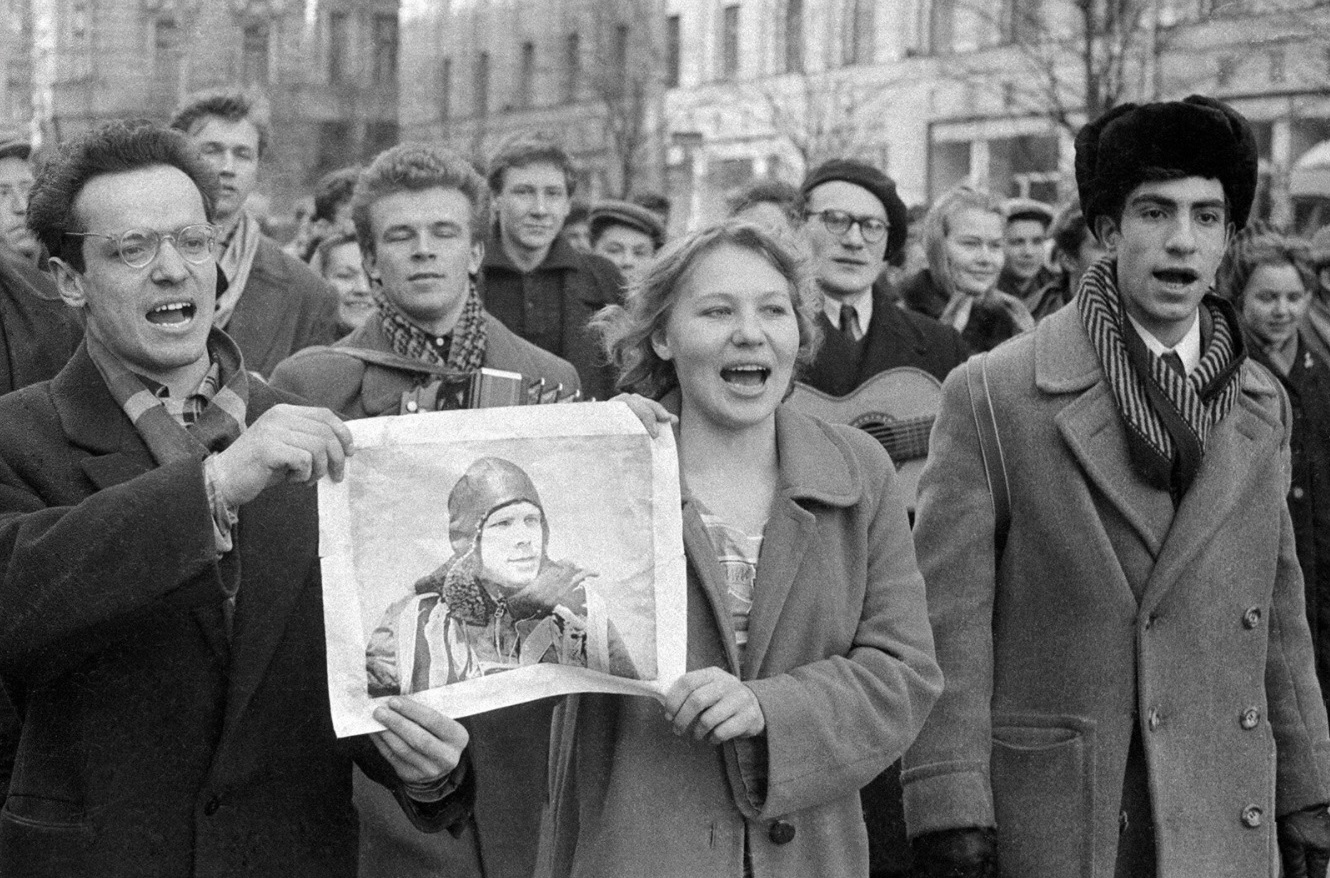 Юрий Гагарин в Польше 1961г