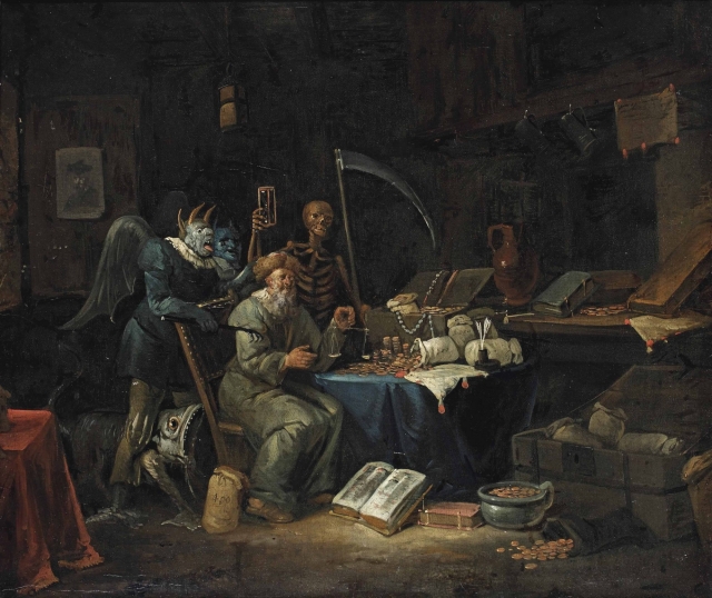 Эгберт ван Хемскерк. Аллегория жадности. XVII век