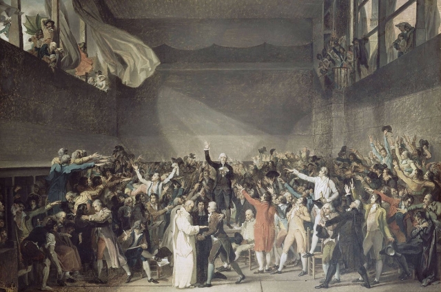 Жак Луи Давид. Клятва в зале для игры в мяч. 1791