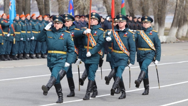 Репетиция парада Победы в Архангельске 