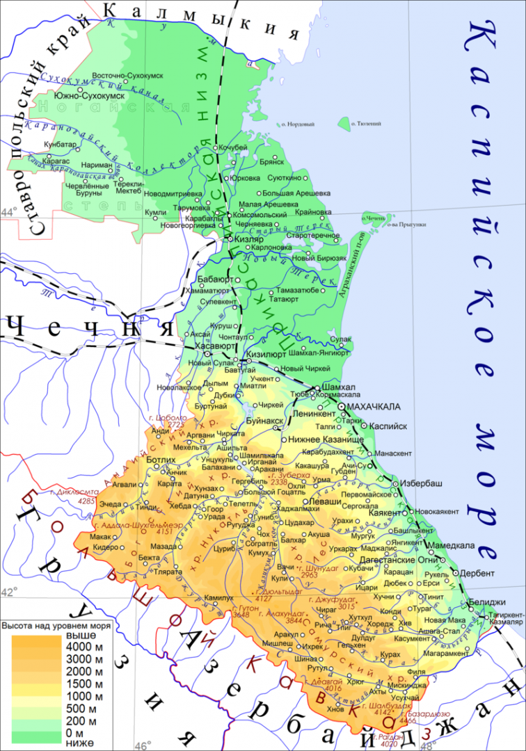 Древняя карта дагестана