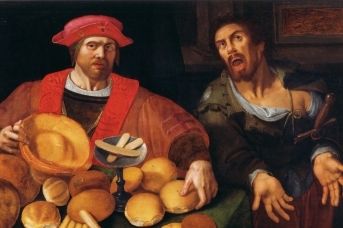Неизвестный фламандский художник. Богатый и бедный. XVII век