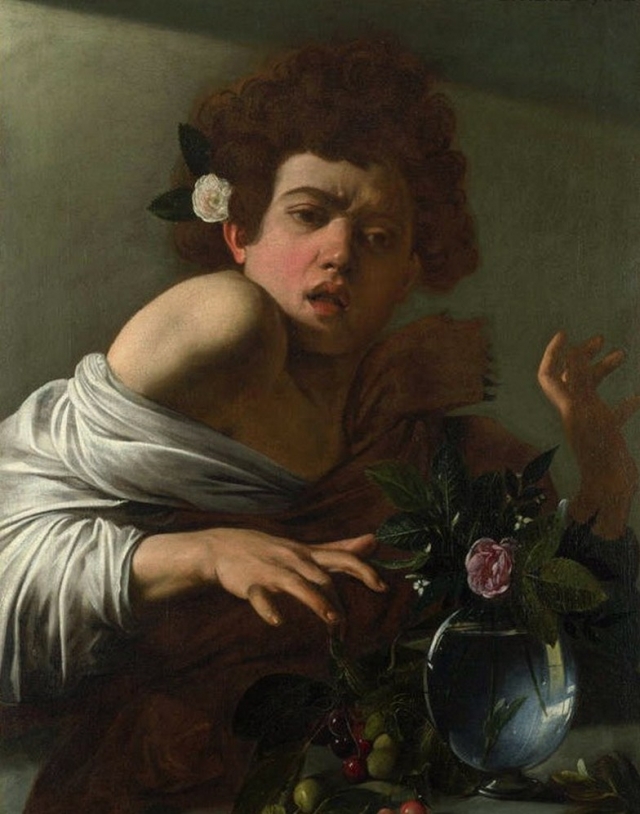 Караваджо. Мальчик, укушенный ящерицей. 1594