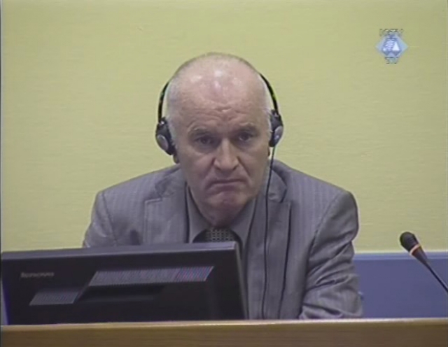 Ратко Младич на Гаагском трибунале