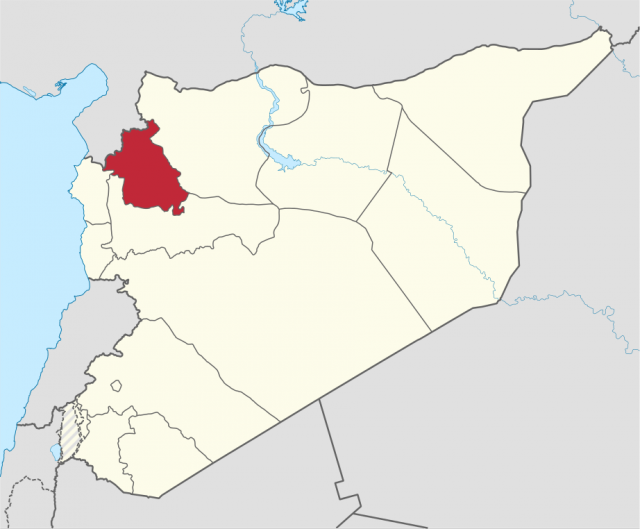 Провинция Идлиб на карте Сирии 
