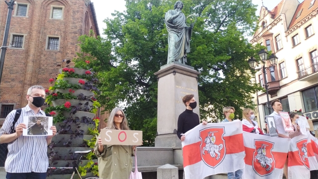 Акция в поддержку Романа Протасевича в Польше после его задержания