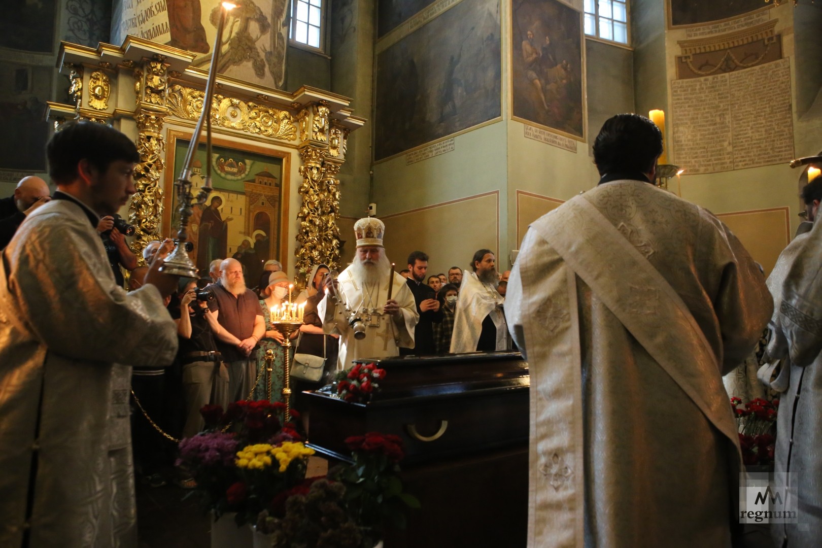 Отпевание Петра Мамонова Донской монастырь